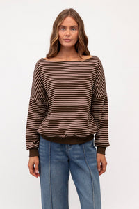 PAPER HEART Ally Striped Top TOPS