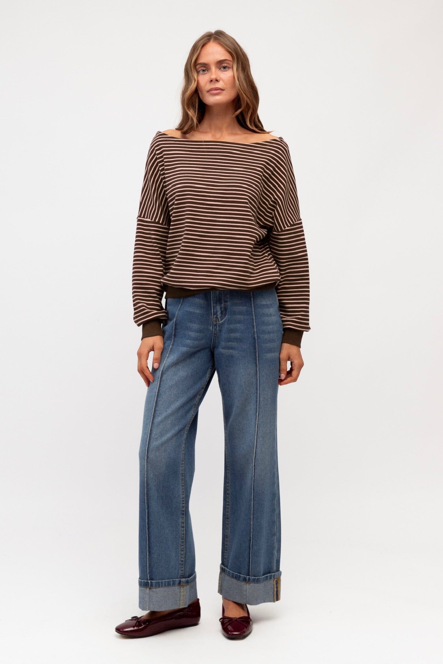 PAPER HEART Ally Striped Top TOPS