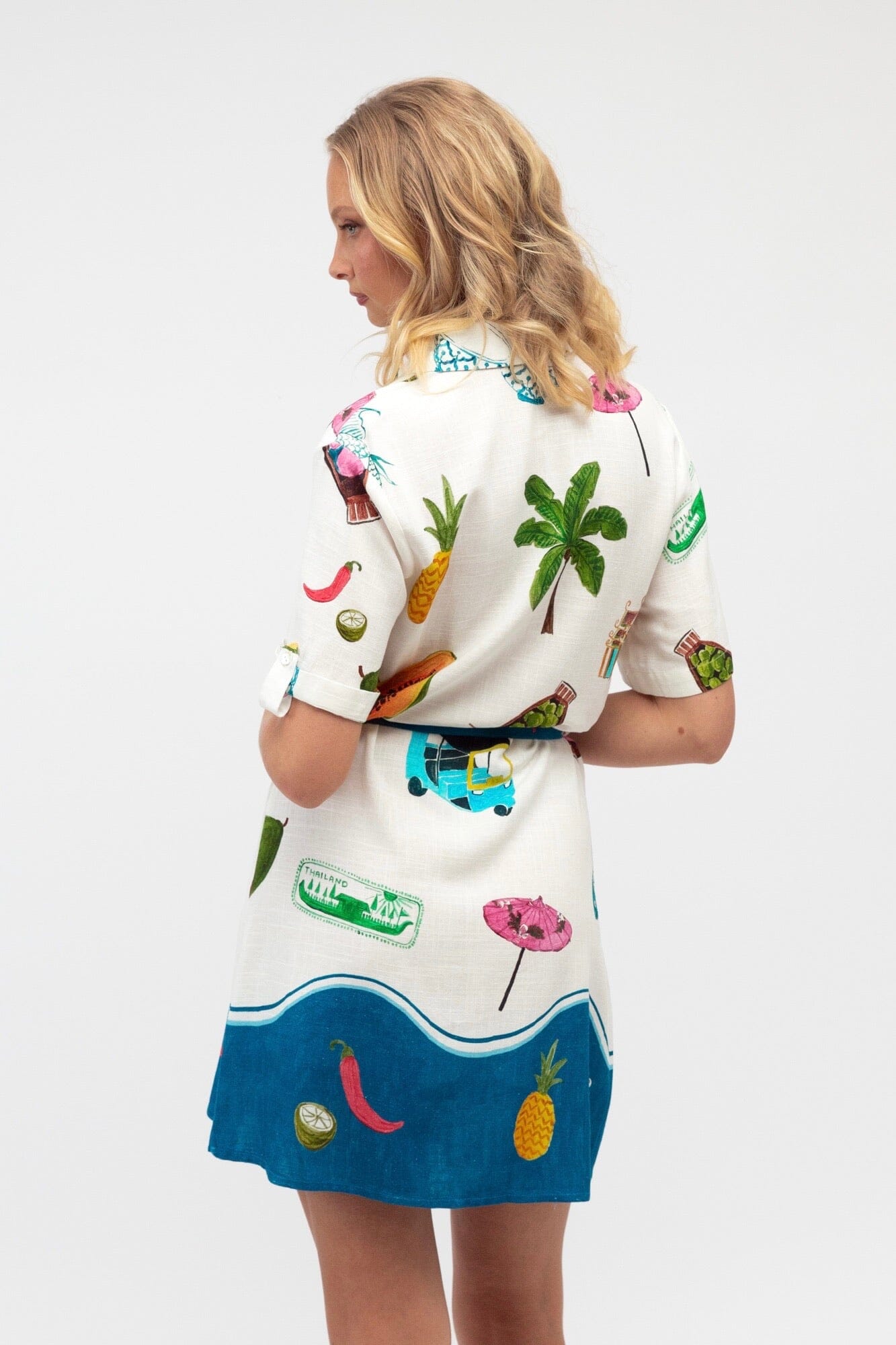 PAPER HEART Tropical Vacay Shirt Dress DRESSES