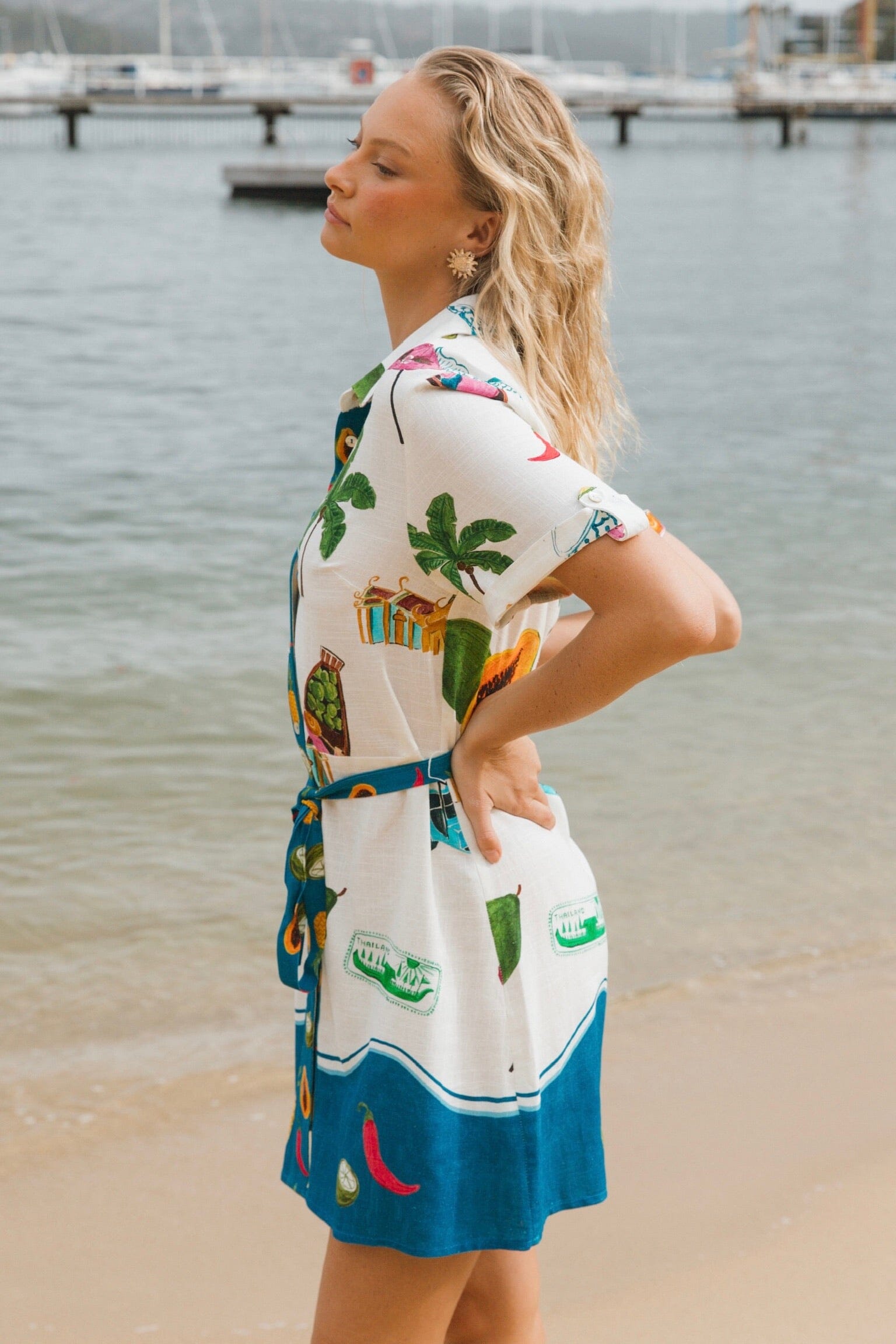 PAPER HEART Tropical Vacay Shirt Dress DRESSES