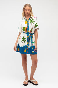 PAPER HEART Tropical Vacay Shirt Dress DRESSES
