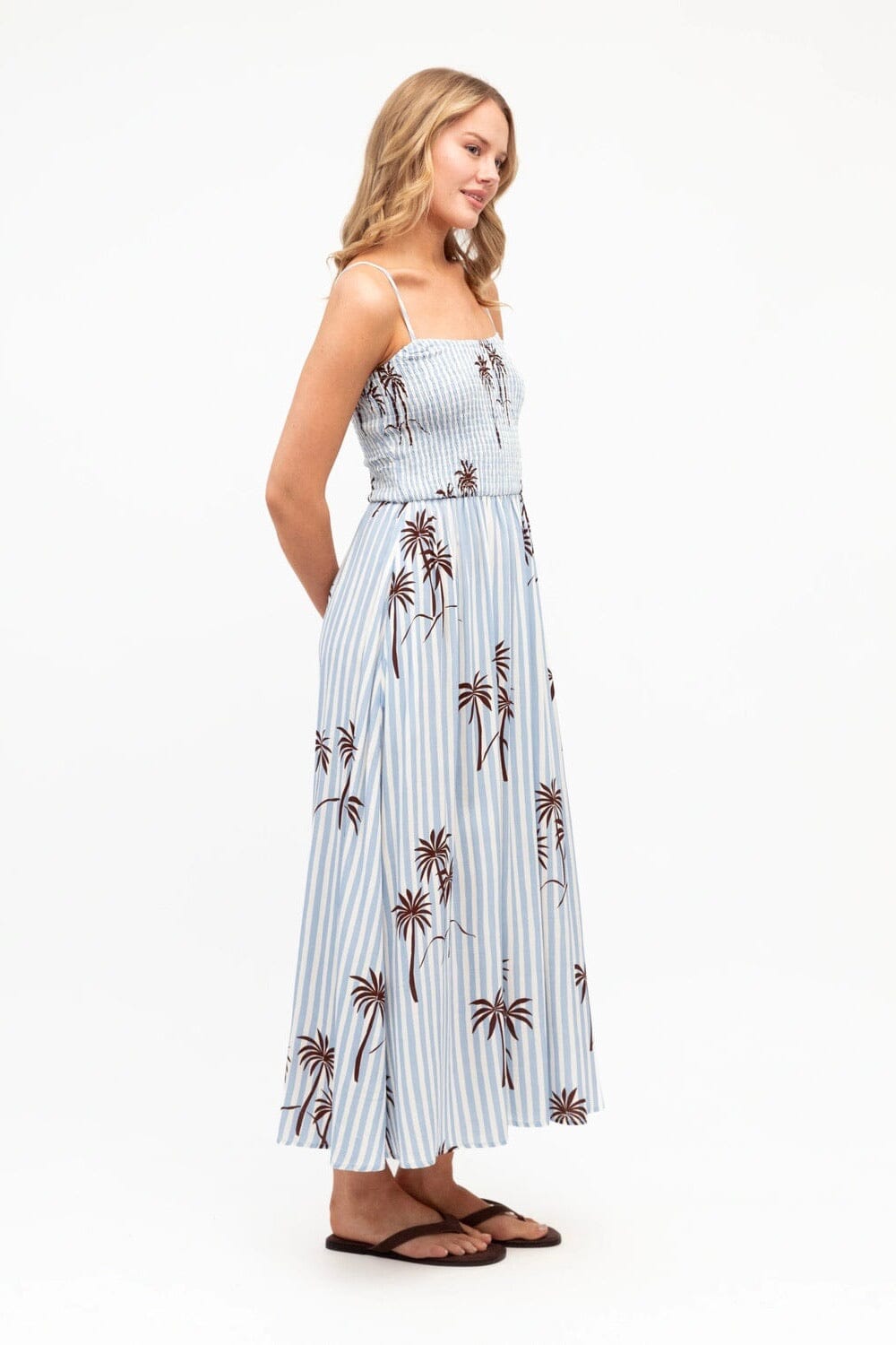 PAPER HEART Zara Stripe Midi Dress DRESSES