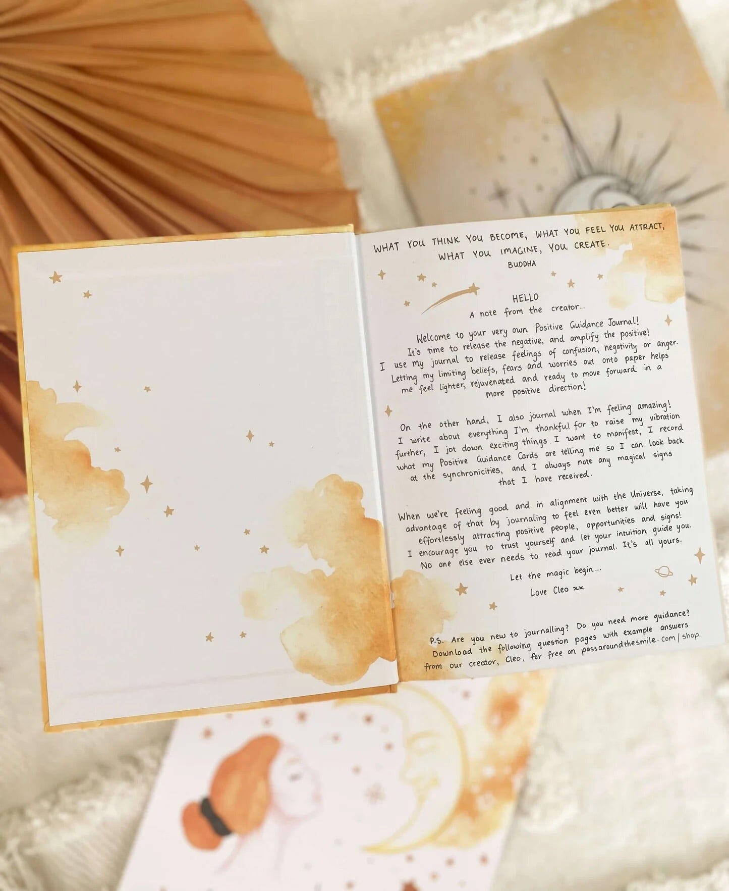 PASS AROUND THE SMILE Positive Guidance Journal - Gold HOME & LIFESTYLE