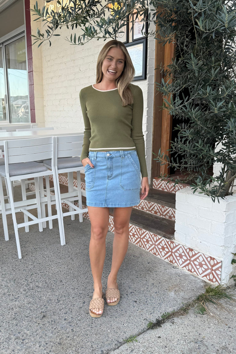 RUNAWAY HEART Calvin Knit Top TOPS