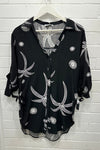 RUNAWAY HEART Palm Print Shirt TOPS