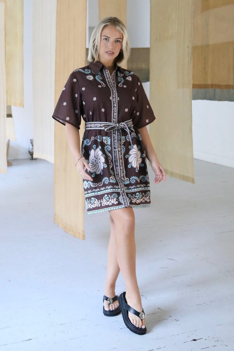 SHAREEN COLLECTIONS Aurora Shirt Dress DRESSES