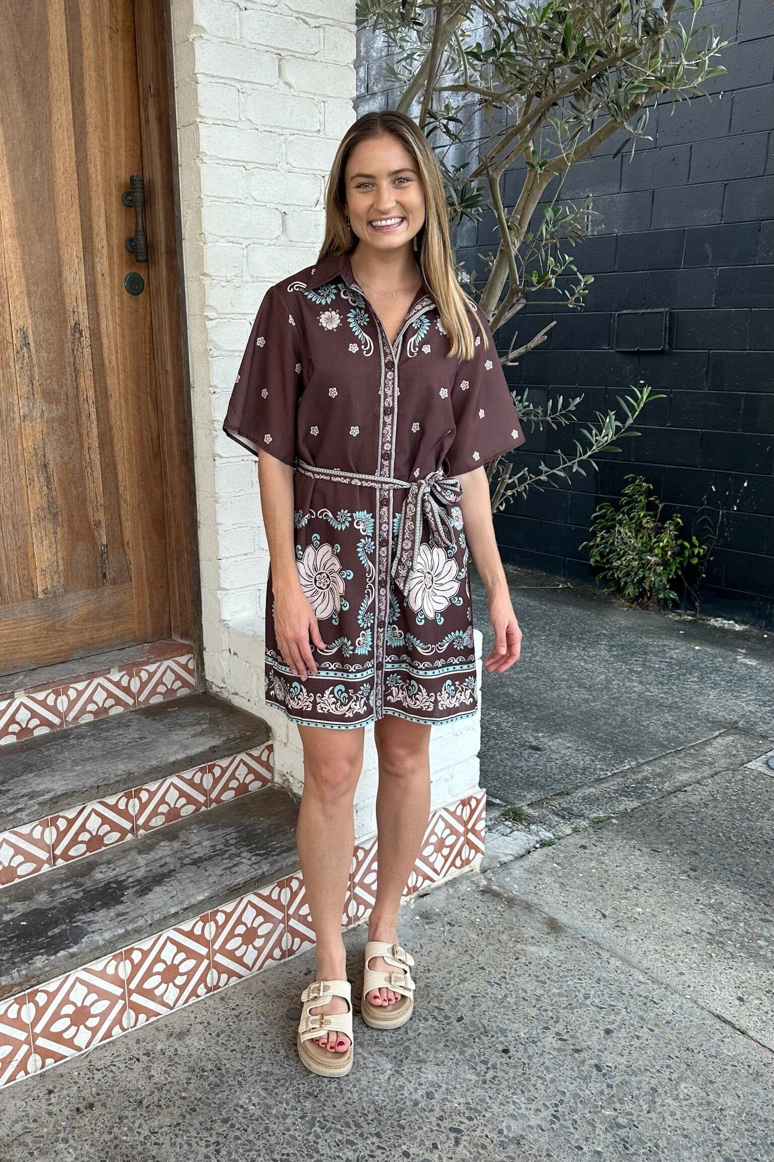 SHAREEN COLLECTIONS Aurora Shirt Dress DRESSES