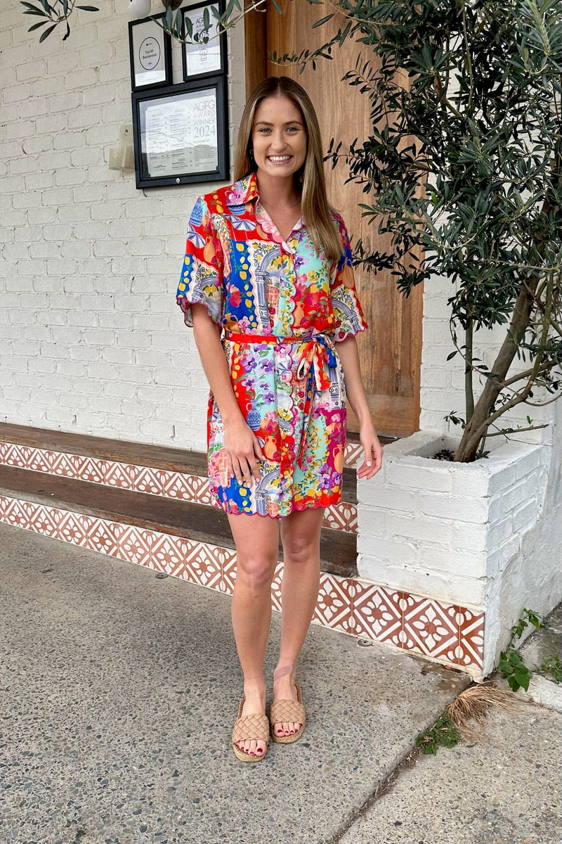 SHAREEN COLLECTIONS Santa Monica Shirt Dress DRESSES