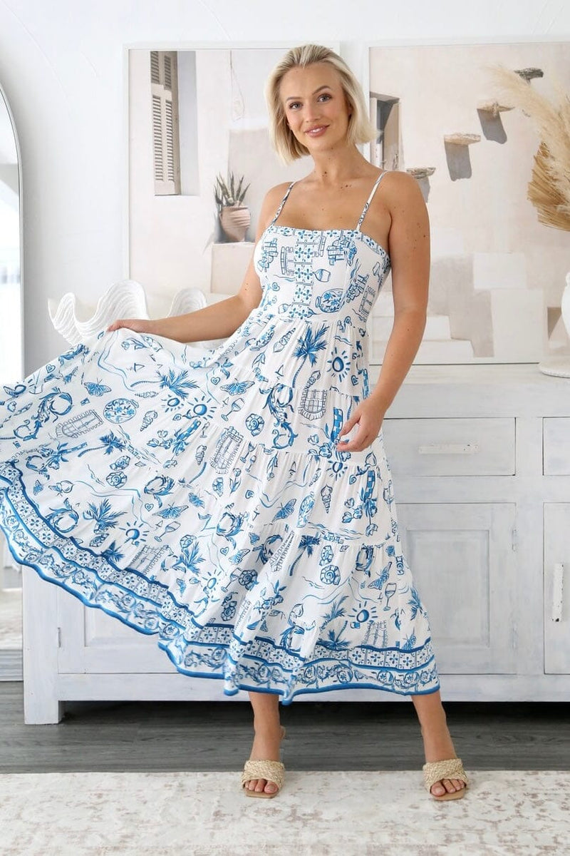 SHAREEN COLLECTIONS Santorini Midi Dress DRESSES