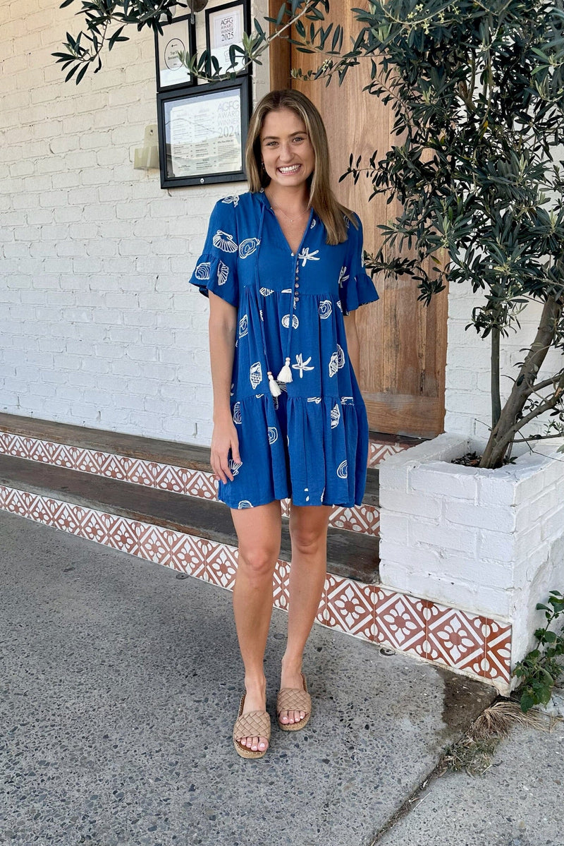 SHAREEN COLLECTIONS Seascape Mini Dress DRESSES
