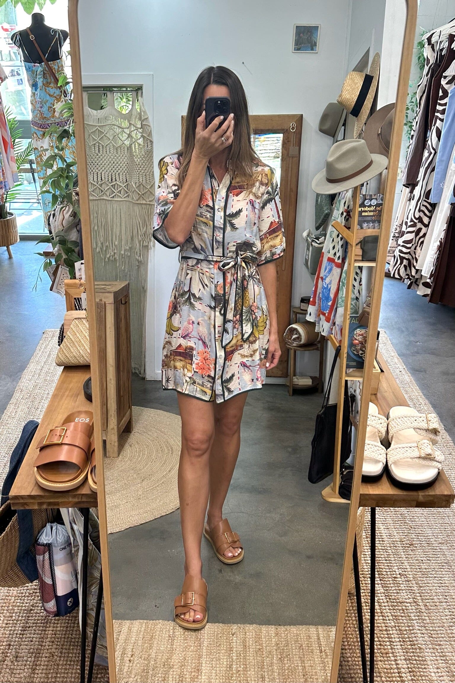 SHAREEN COLLECTIONS Tropicana Shirt Dress DRESSES