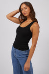 Silent Theory Mia Tank - Black TOPS