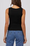 Silent Theory Mia Tank - Black TOPS