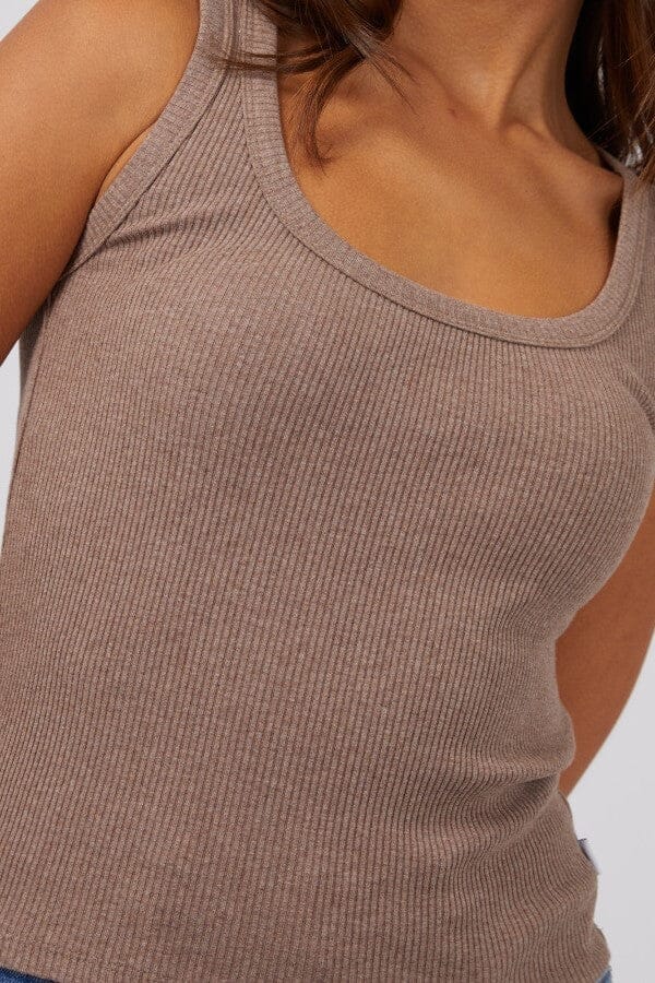 Silent Theory Mia Tank - Brown TOPS