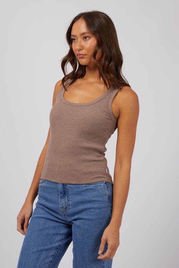 Silent Theory Mia Tank - Brown TOPS