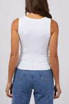 Silent Theory Mia Tank - White TOPS