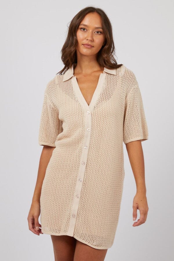 Silent Theory Sadie Shirt Dress - Natural DRESSES