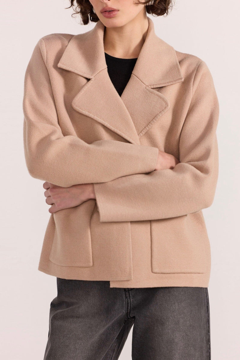 STAPLE THE LABEL Aiden Cropped Coatigan JACKETS