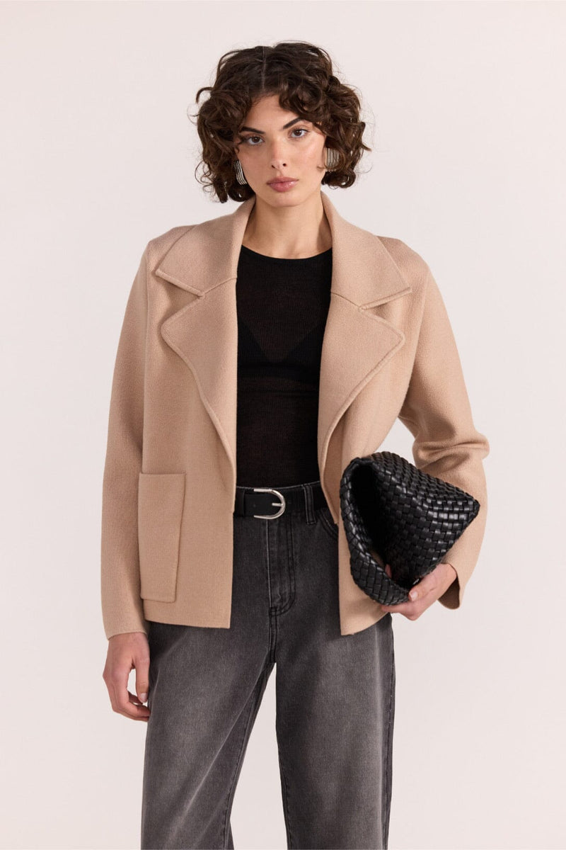 STAPLE THE LABEL Aiden Cropped Coatigan JACKETS