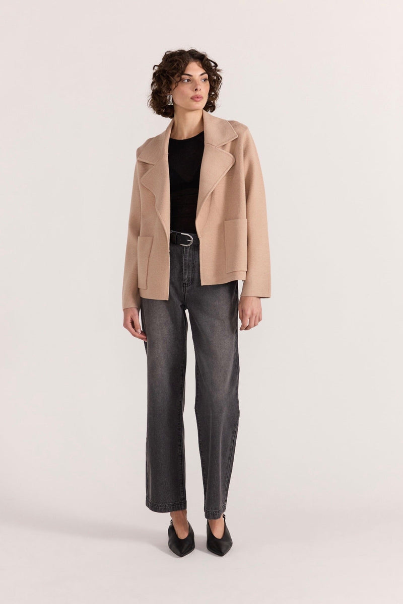 STAPLE THE LABEL Aiden Cropped Coatigan JACKETS