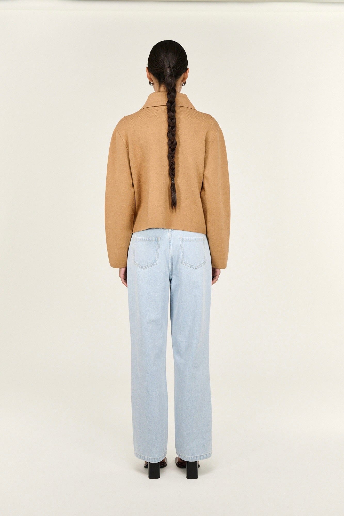 STAPLE THE LABEL Aura Knit Jacket - Caramel JACKET