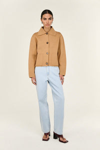 STAPLE THE LABEL Aura Knit Jacket - Caramel JACKET