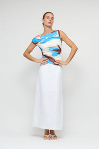 STAPLE THE LABEL Cielo Mesh Asym Top TOPS