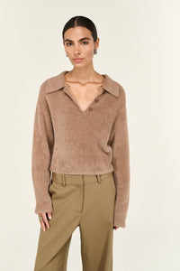 STAPLE THE LABEL Ember Fluffy Polo Jumper KNITS