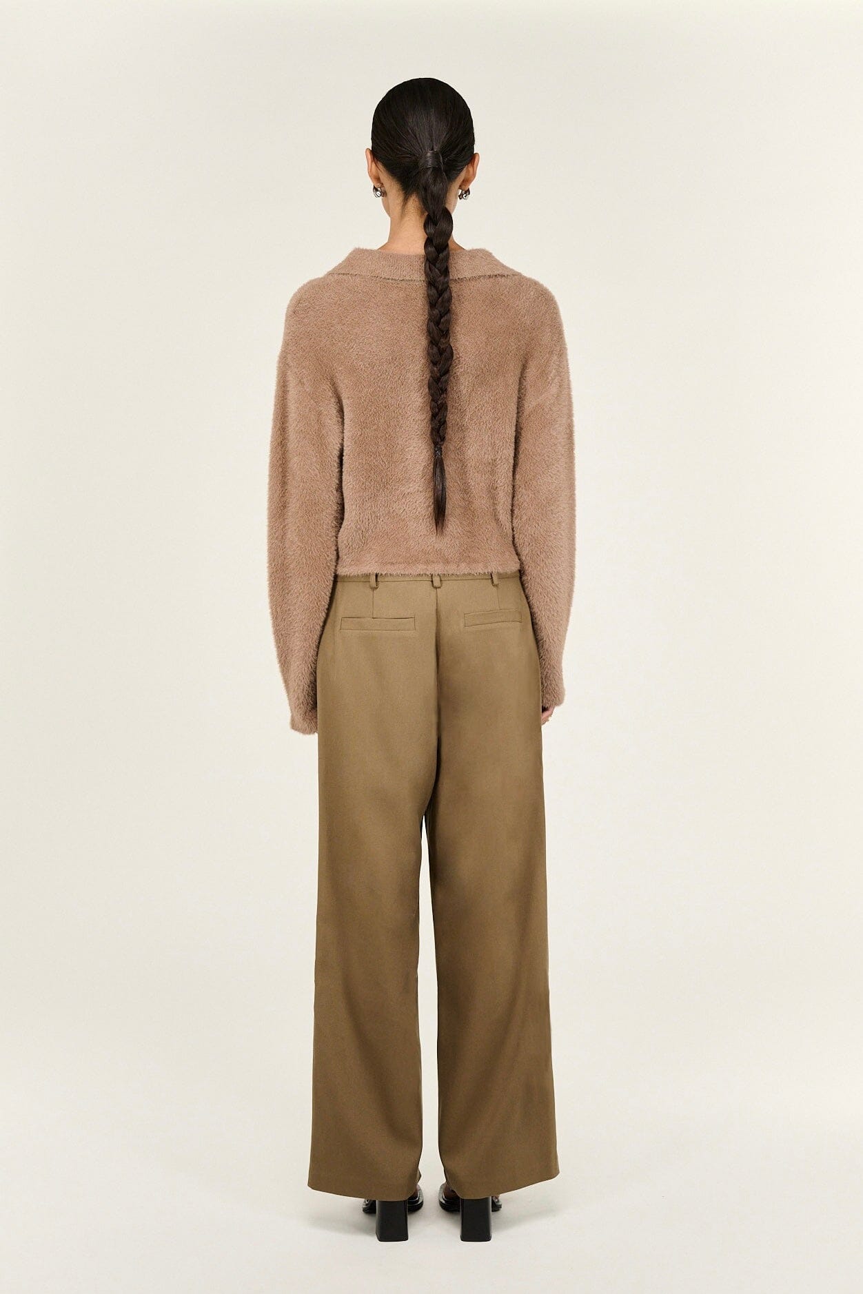 STAPLE THE LABEL Ember Fluffy Polo Jumper KNITS