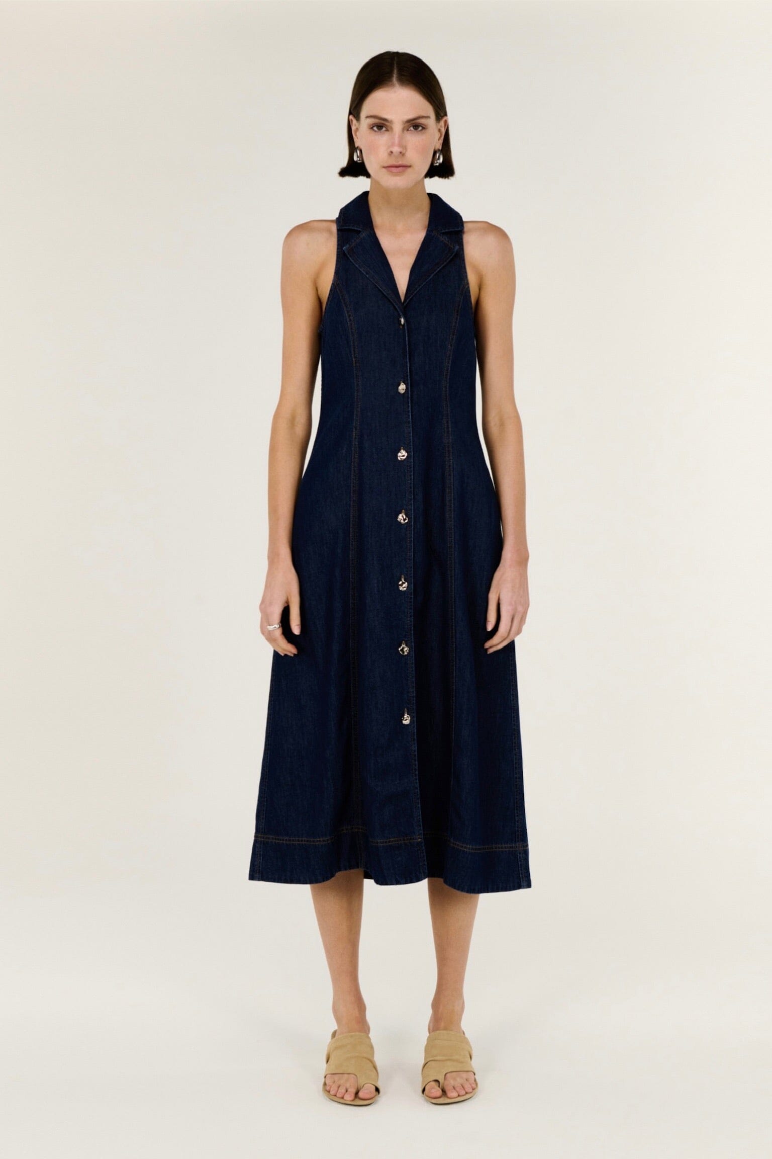 STAPLE THE LABEL Lea Denim Midi Dress DRESSES