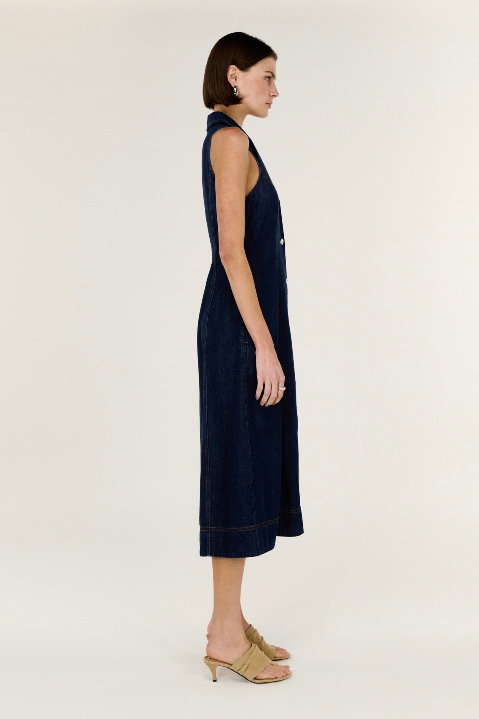 STAPLE THE LABEL Lea Denim Midi Dress DRESSES