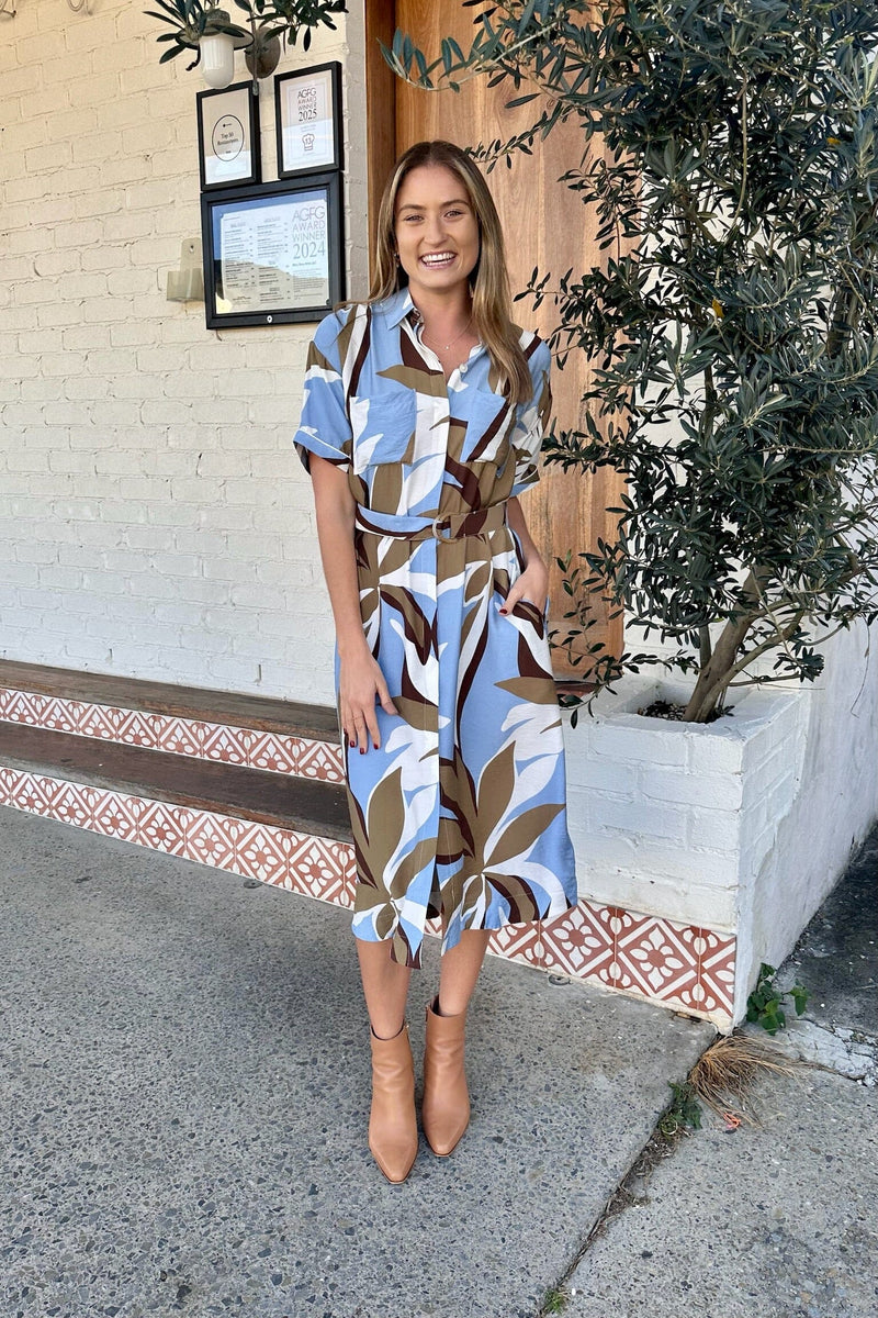 STAPLE THE LABEL Maeve Midi Shirt Dress DRESSES