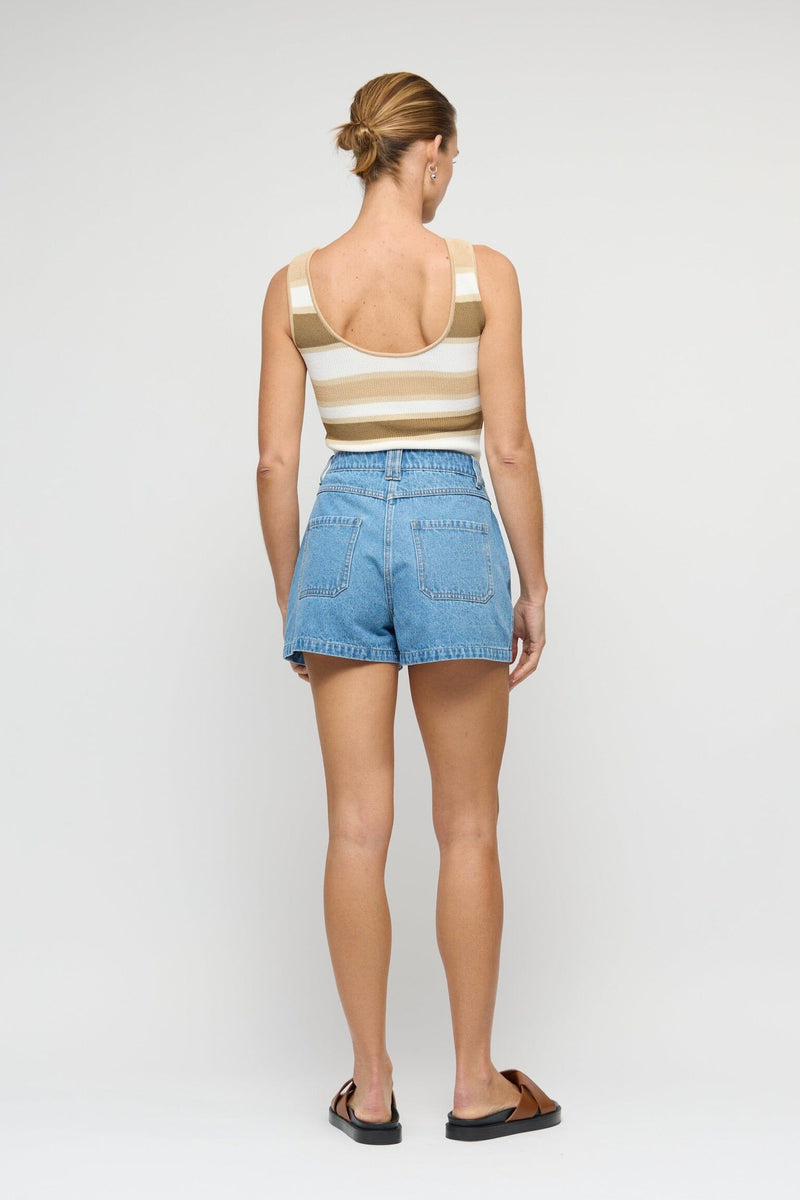 STAPLE THE LABEL Noa Denim Shorts BOTTOMS