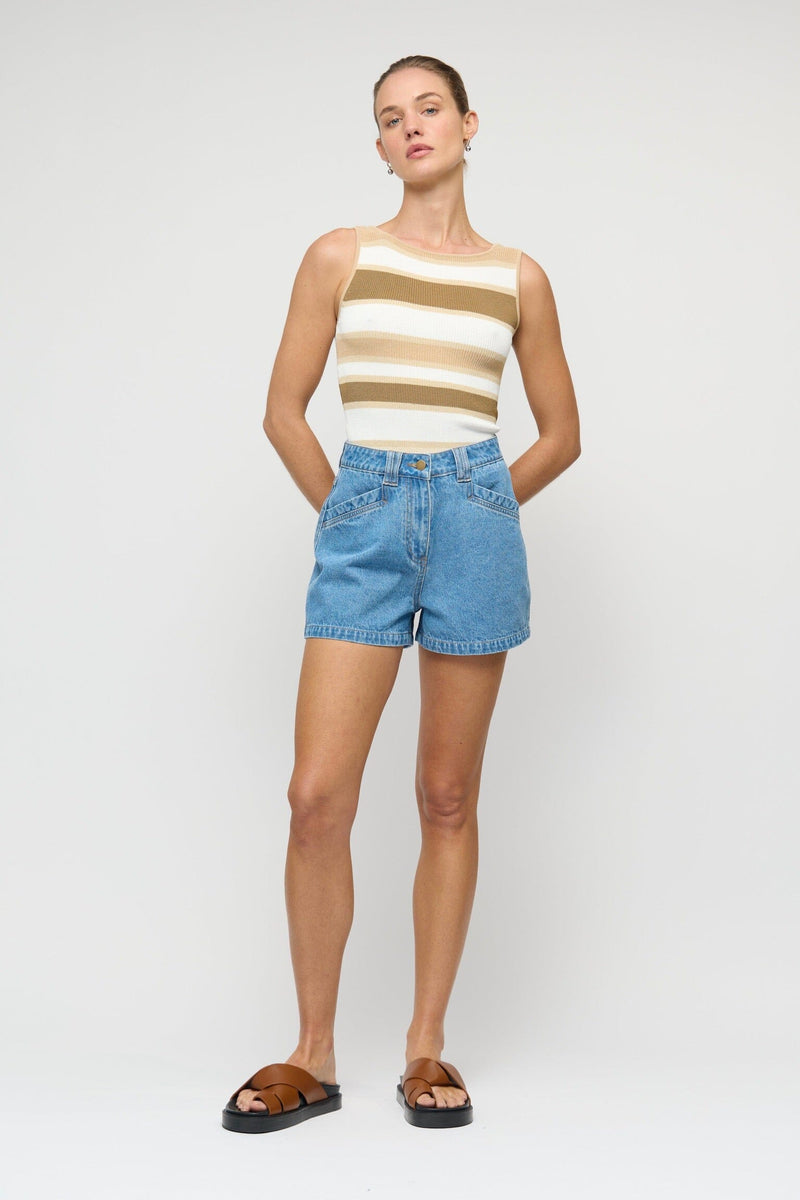 STAPLE THE LABEL Noa Denim Shorts BOTTOMS