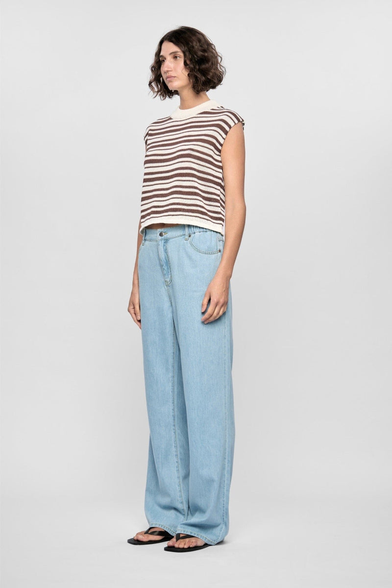 STAPLE THE LABEL Palmer Stripe Knit Tank TOPS