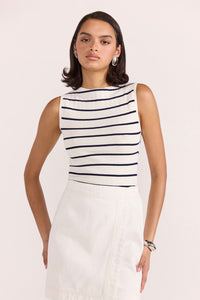 STAPLE THE LABEL Uma Stripe Knit Tank TOPS