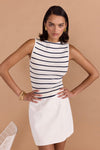 STAPLE THE LABEL Uma Stripe Knit Tank TOPS