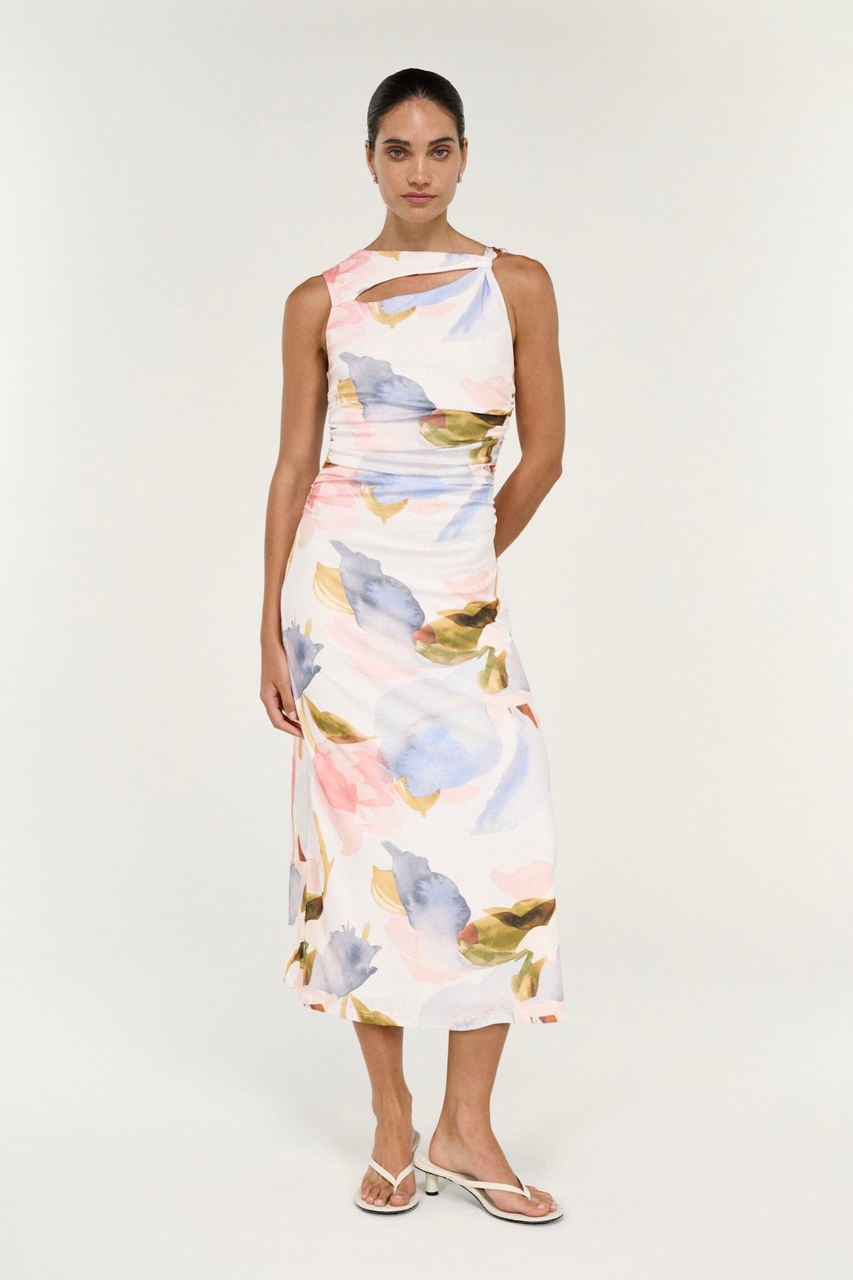 STAPLE THE LABEL Valea Mesh Midi Dress DRESSES