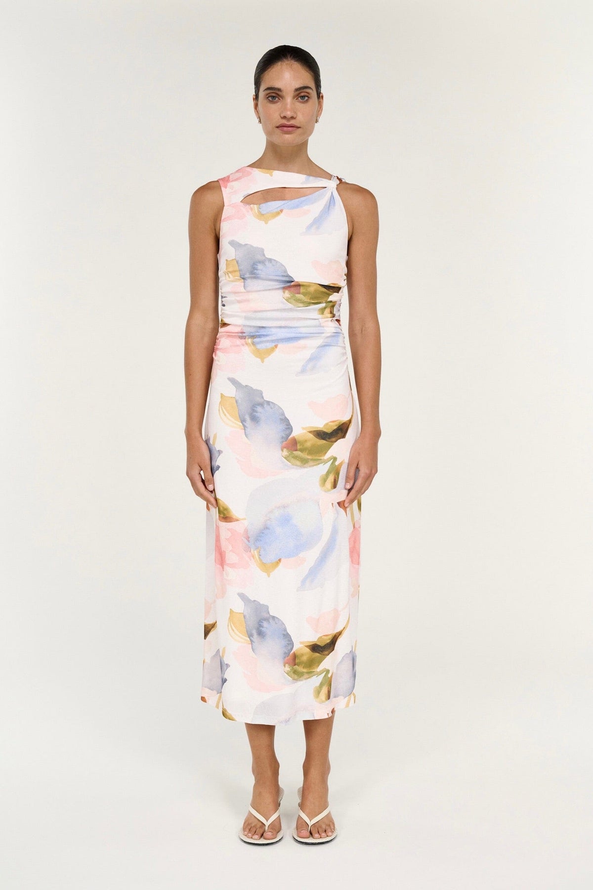 STAPLE THE LABEL Valea Mesh Midi Dress DRESSES