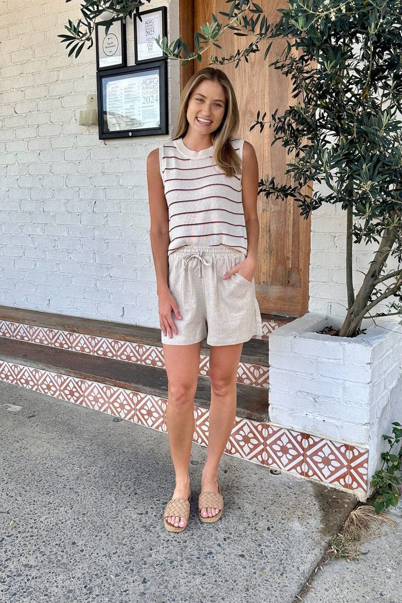 SUNNY GIRL Rami Linen Shorts BOTTOMS