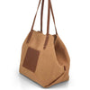 TRIFINE Leather-Trimmed Natural Tote Bag BAGS