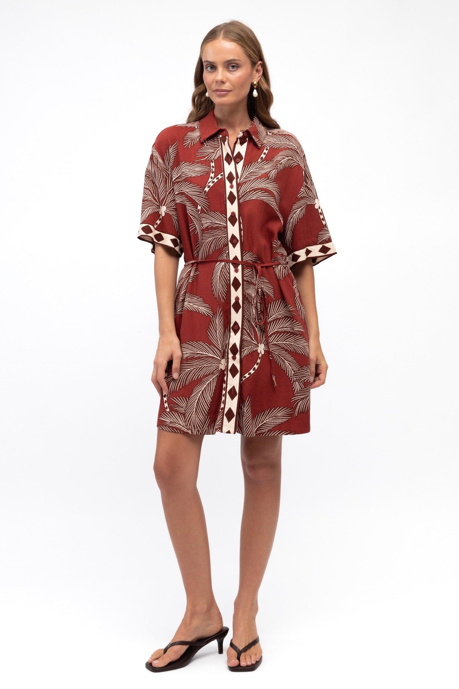 WHITE CLOSET Bueona Vista Shirt Dress DRESSES