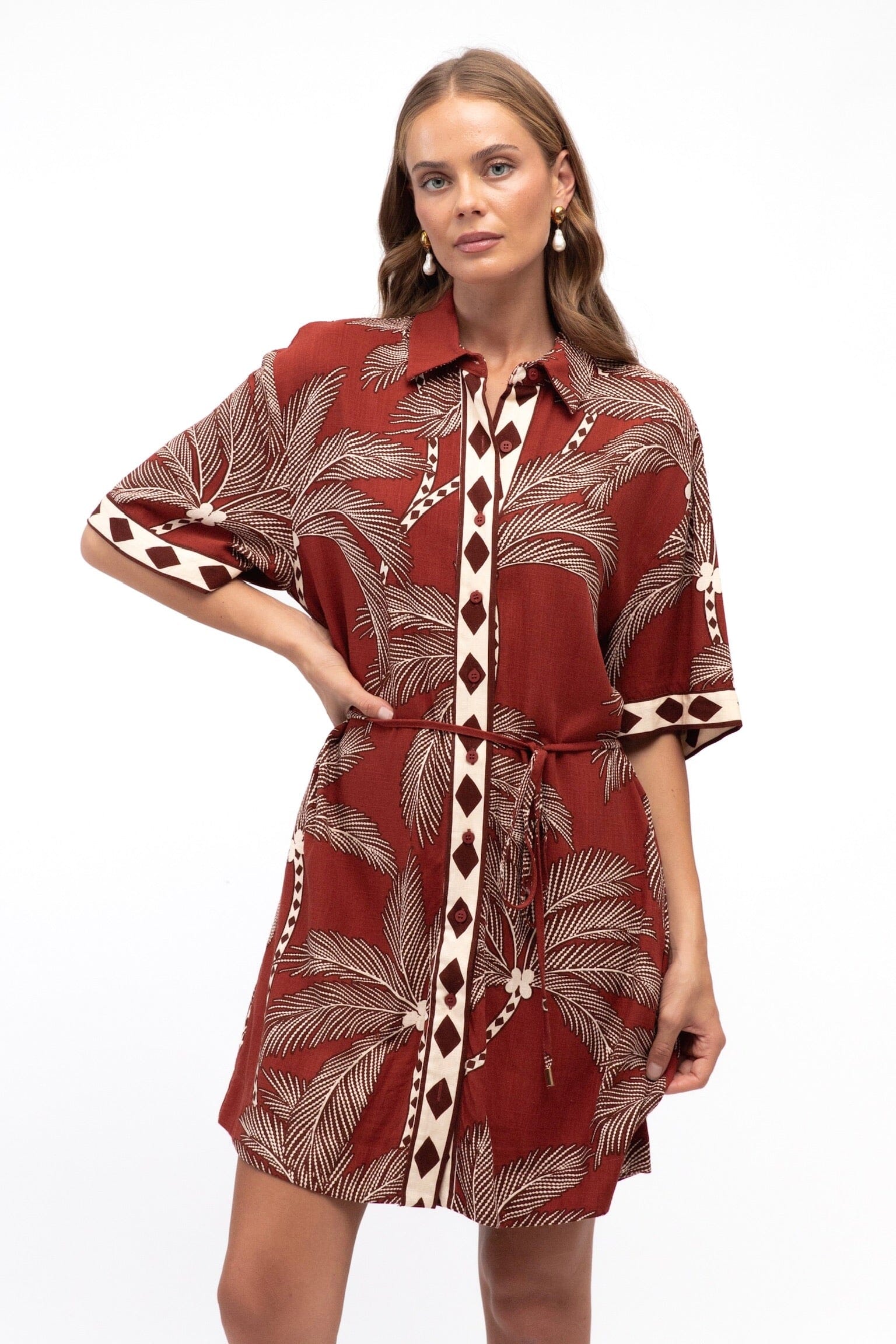 WHITE CLOSET Bueona Vista Shirt Dress DRESSES