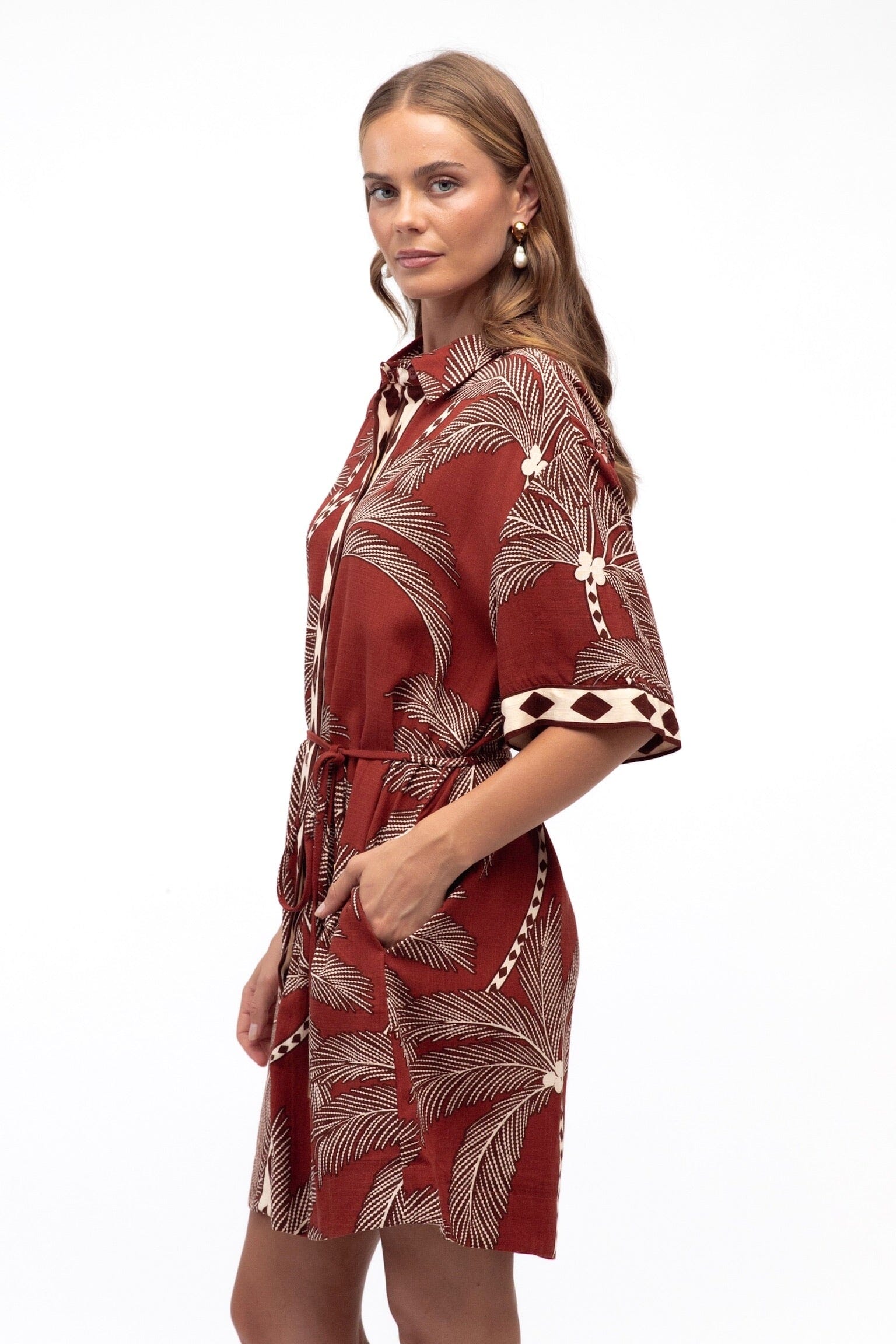 WHITE CLOSET Bueona Vista Shirt Dress DRESSES