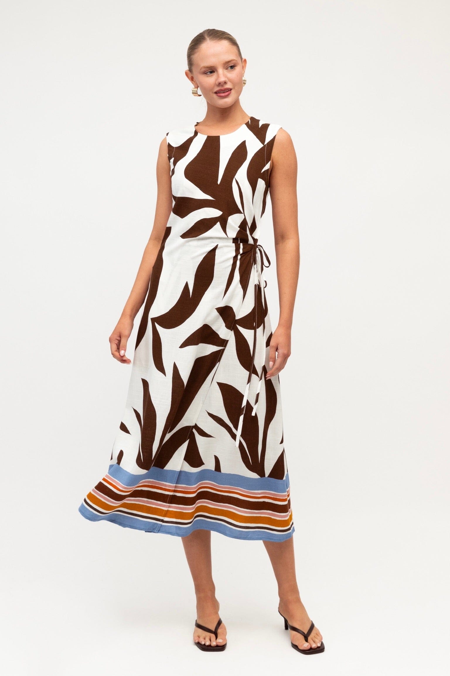 WHITE CLOSET Cocoa Cabana Midi Dress DRESSES