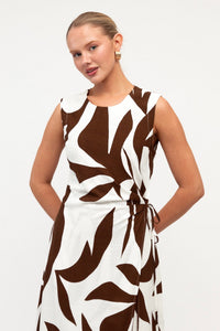 WHITE CLOSET Cocoa Cabana Midi Dress DRESSES