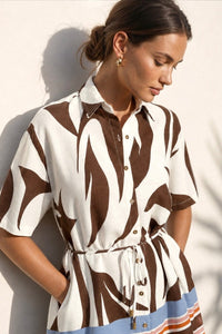 WHITE CLOSET Cocoa Cabana Shirt Dress DRESSES