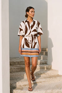 WHITE CLOSET Cocoa Cabana Shirt Dress DRESSES