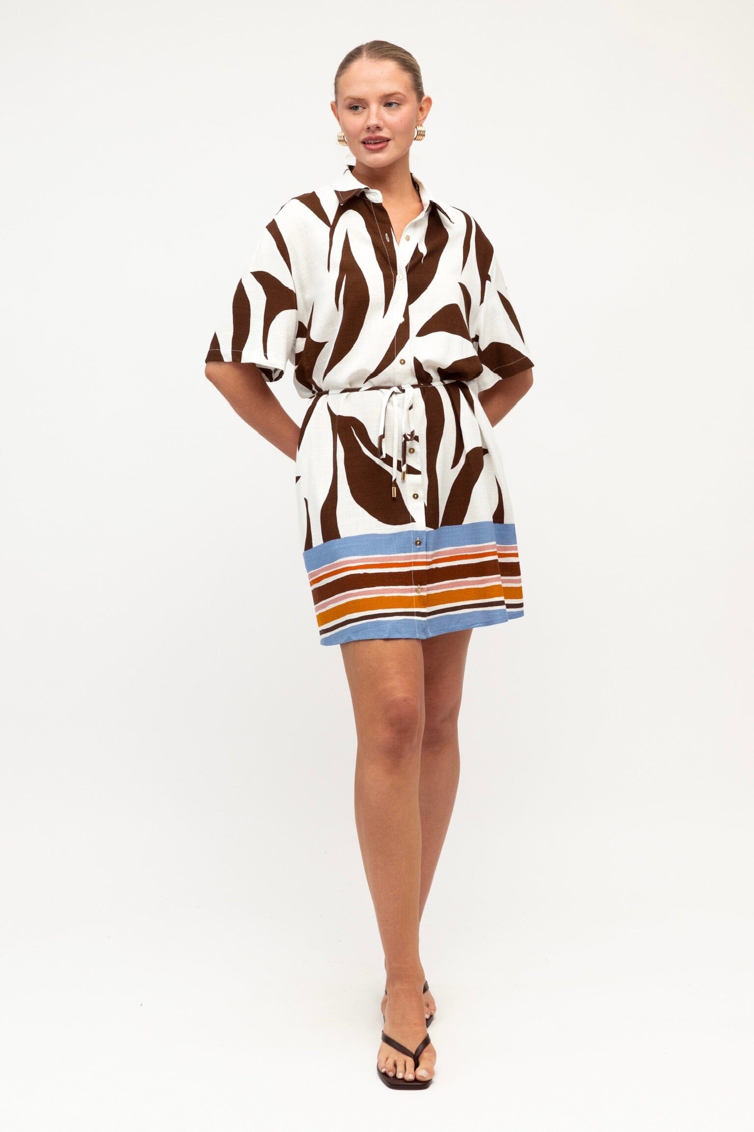 WHITE CLOSET Cocoa Cabana Shirt Dress DRESSES