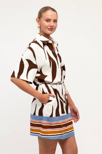 WHITE CLOSET Cocoa Cabana Shirt Dress DRESSES